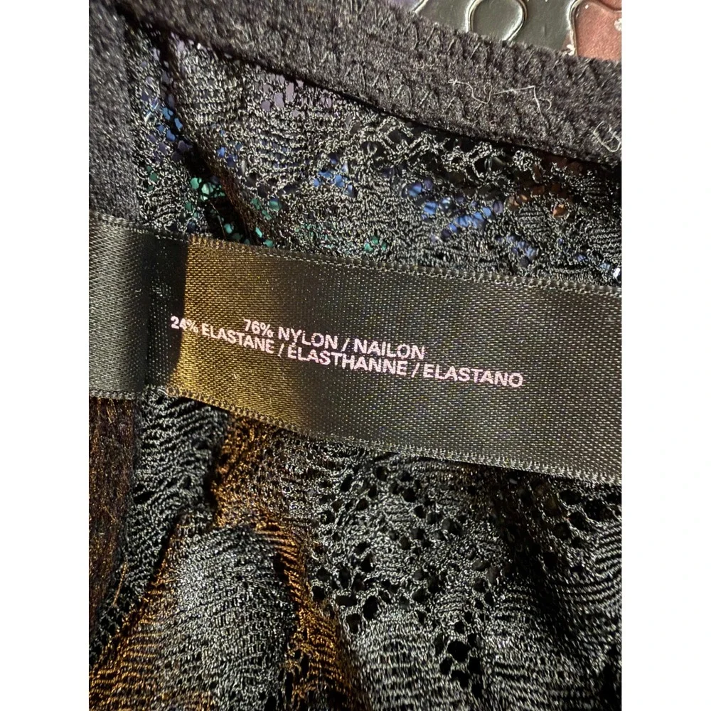 Victoria's Secret Dream Angels Demi Racerback Bra Black Lace Front Close 34DD